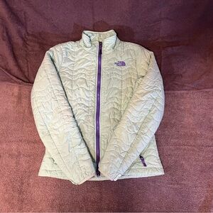 Women’s Small The North Face Bombay Mint And Purple Puffer Jacket